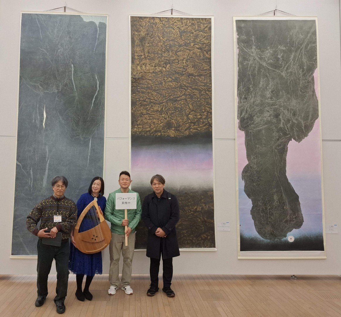 日本NAU事務局局長橋谷勇慈、日本音樂家長谷川友美、日本NAU運營委員 TOKYO Takashi、日本NAU台灣首位成員 王穆提。