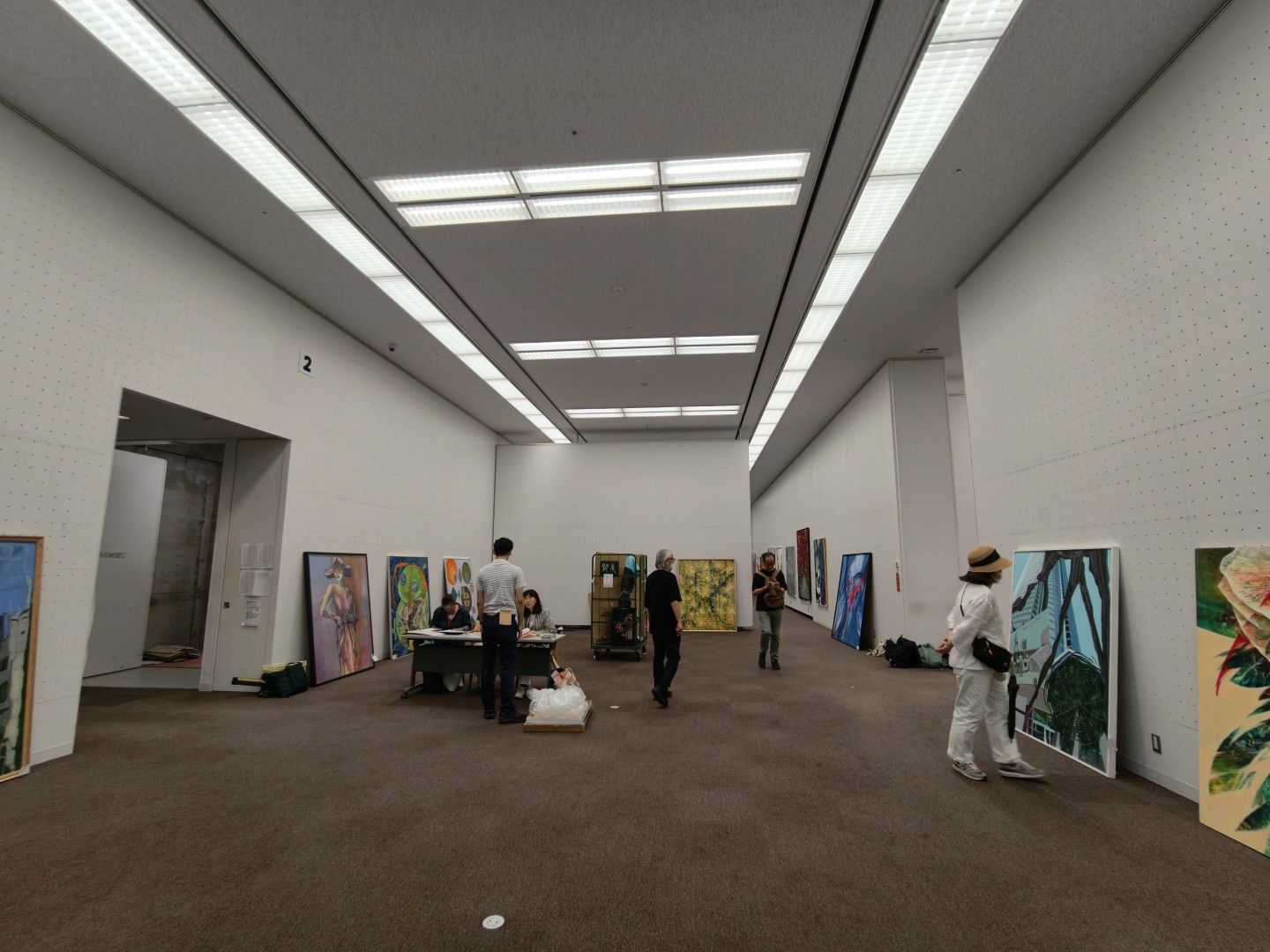 第14回東京現展-日本國立東京都美術館展場現場佈展